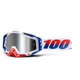 Очки 100% Racecraft Plus LE MXDN Red/White/Blue / Injected Silver Flash Mirror Lens